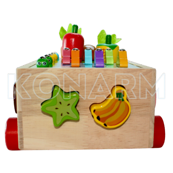 Carrito Didáctico de Madera Montessori Frutas & Verduras 4 en 1 - Imagen 5