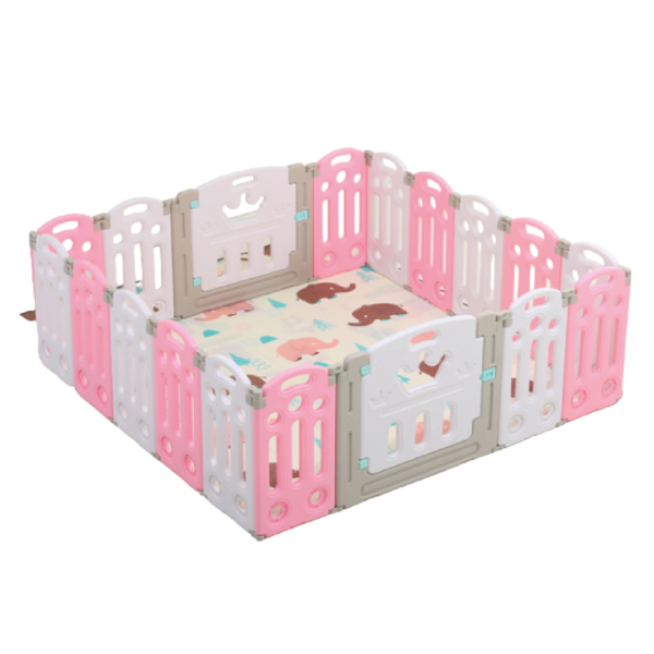 Corral Plegable con alfombra para bebes niños 174 x 177 centímetro