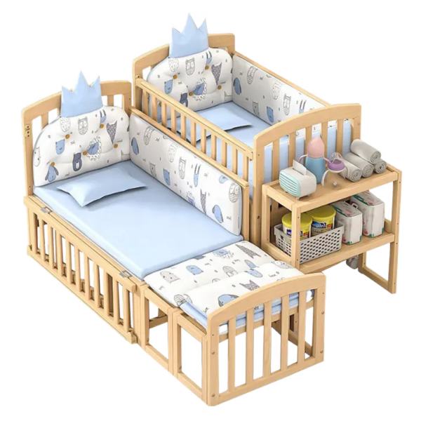 Cuna cama  de madera transformable para bebes niños