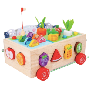 juguete Montessori carrito de verduras frutas