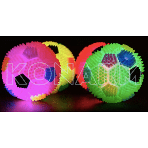 Pelota de goma neón con luz para perros - Imagen 2