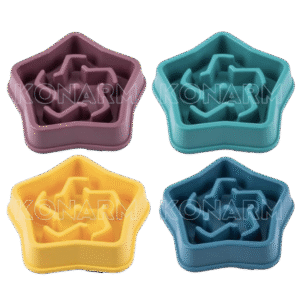 Plato de entrenamiento en forma de estrella para mascotas perros & gatos | Plato plástico para mascotas