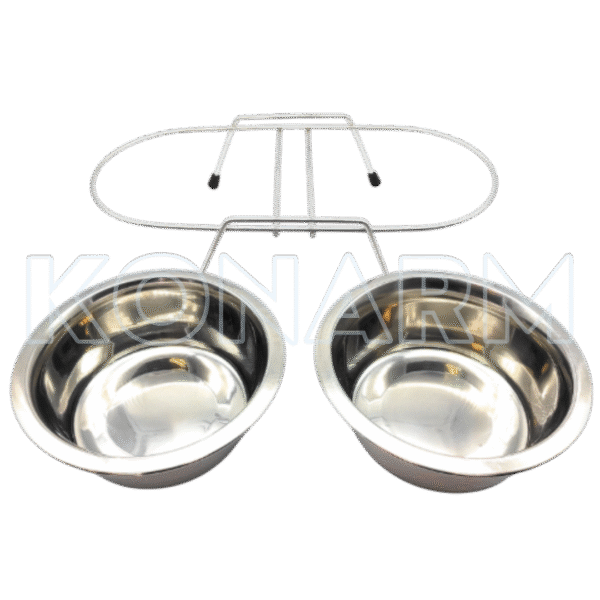 Bowl doble elevado de acero inoxidable para mascota perros & gatos - Imagen 4
