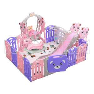 Corral de juegos multifuncional con accesorios