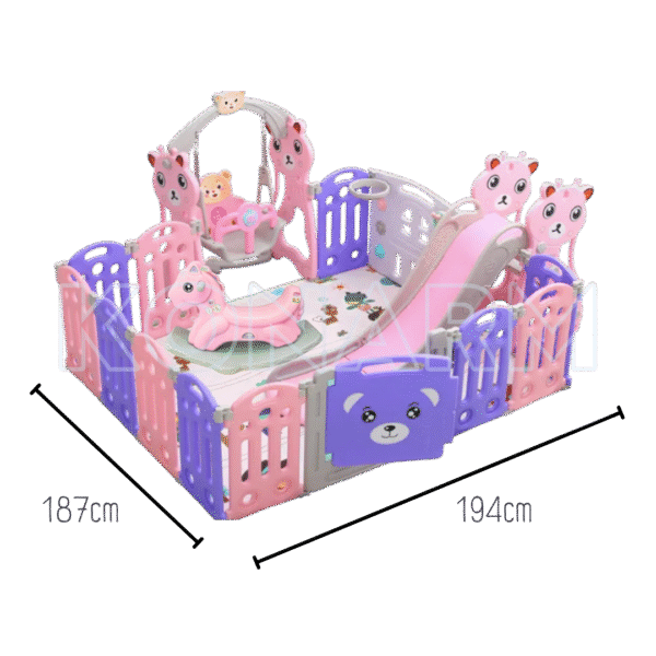 Corral de juegos multifuncional con accesorios - Imagen 2