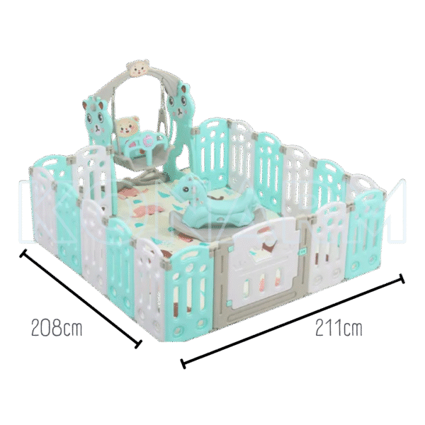 Corral de juegos multifuncional con accesorios - Imagen 2
