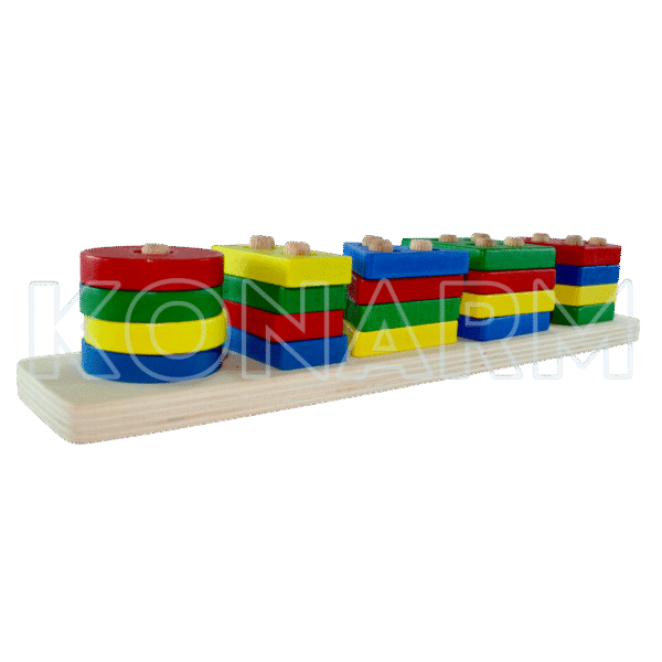 Torre Montessori de Figuras Geométricas Apilables