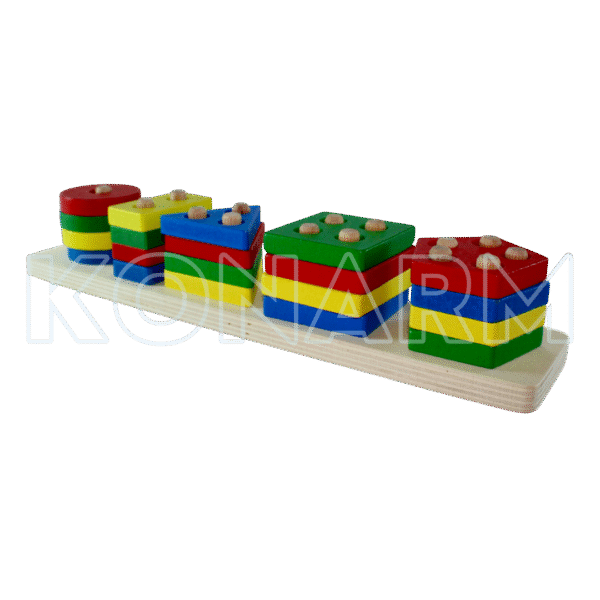 Torre Montessori de Figuras Geométricas Apilables - Imagen 2