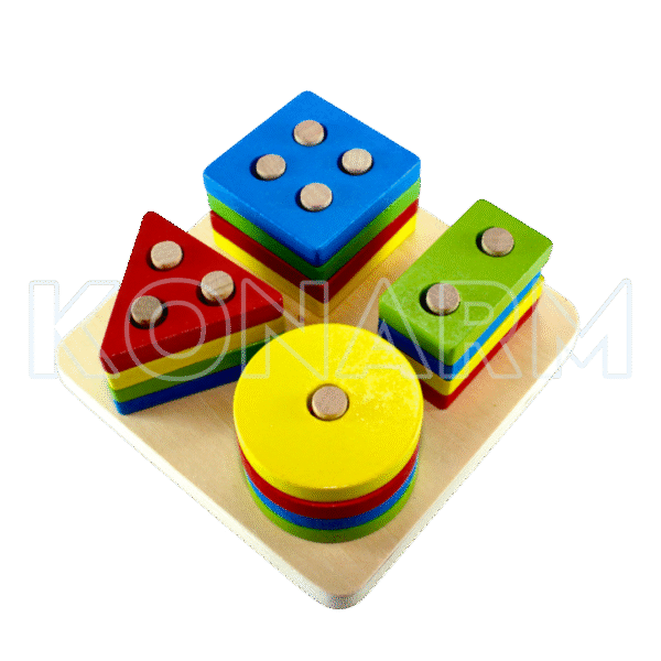 Torre Montessori de Figuras Geométricas Apilables