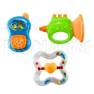 Set de 3 Sonajas para Bebé – Estimulación Temprana Multisensorial