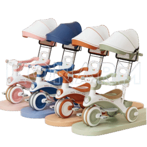 Triciclo Infantil 4 en 1 con Visera