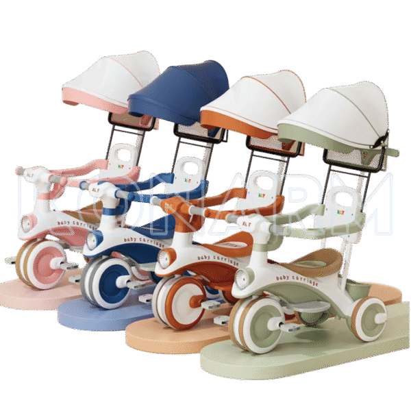 Triciclo Infantil 4 en 1 con Visera