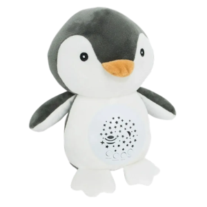 juguete musical para calmar al bebe pingüino Afelpado