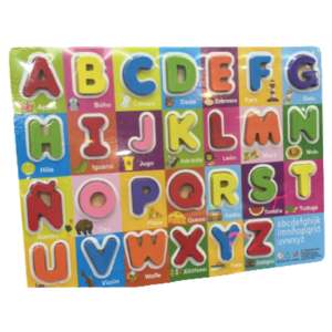 juguetes alfabeto con Palabras de madera Montessori.
