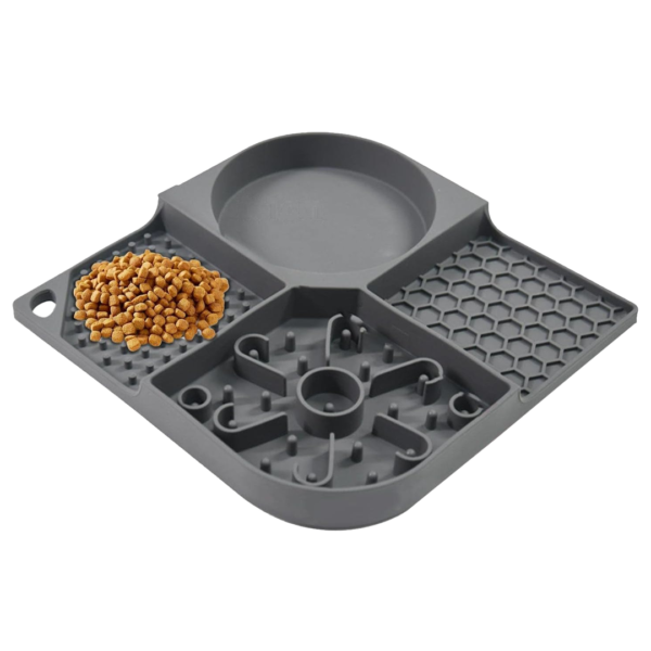 Bandeja plástica plato con divisiones  para mascota perros y gatos colores surtidos