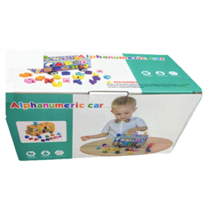 juguete Montessori Carro rompecabezas alfanumérico