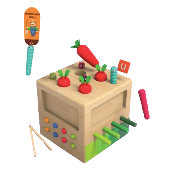juguetes Montessori figuras  frutas verduras