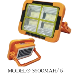 Foco reflector  con panel solar modelo 3600mah/ 400w color naranja