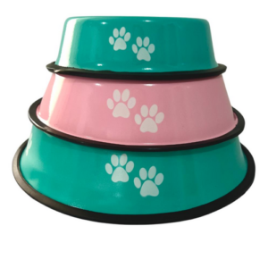 Bowl plato para mascota de acero inoxidable 21 centimetro de colores  para mascotas perros bebedero comedero
