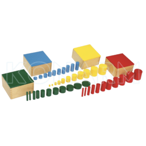 Cilindros de Colores Material Montessori de Dimensión y Clasificación