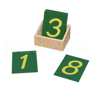 Número en Lija Tarjetas Montessori de Números