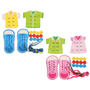 Set didáctico de Enhebrado de Madera