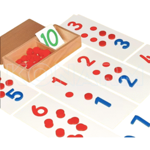 Números, Tarjetas y Fichas Dominó Matemático de Madera juego didactico