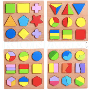 Rompecabezas en Relieve Formas Geométricas de Madera