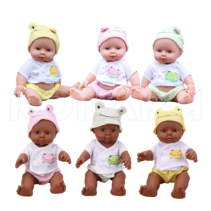 Muñeca Bebé negra y blanca de Caucho