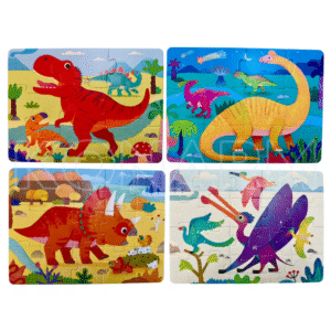 Rompecabezas Progresivo de Dinosaurios Figuras Progresivas – 4 en uno