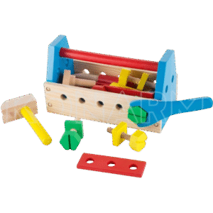 Caja de Herramientas de Madera Didáctica para Niños