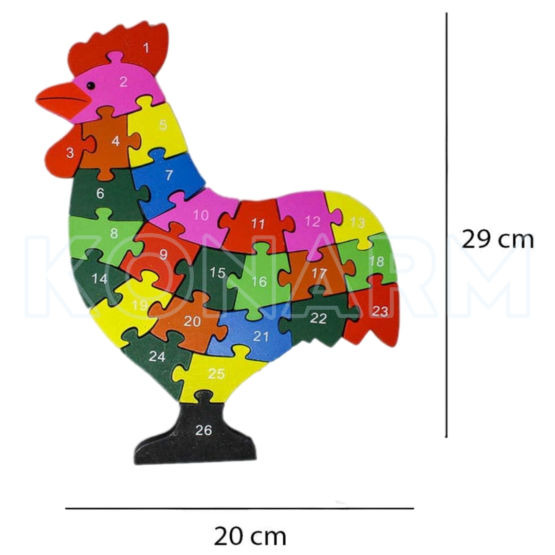 Rompecabezas Educativo Alfanumérico de Madera 3D - Imagen 2